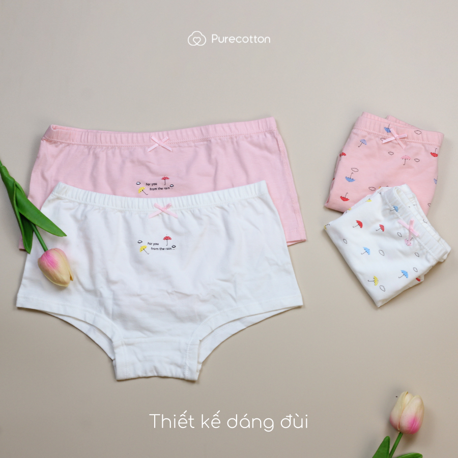 Combo 4 quần váy dáng đùi Purecotton cho bé gái chất liệu cotton cao cấp PC036