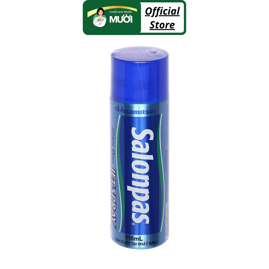 Xịt giảm đau Salonpas Jet Spray - Giảm đau, nhức cơ khớp - Hisamitsu - Chai 118ml