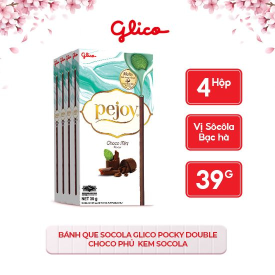 Combo 4 hộp Bánh Que Pejoy Nhân Kem Choco Mint 39G