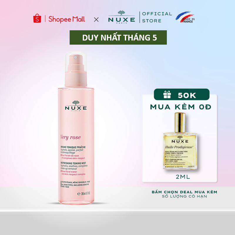 Xịt khoáng dưỡng ẩm Nuxe Very Rose 200ml