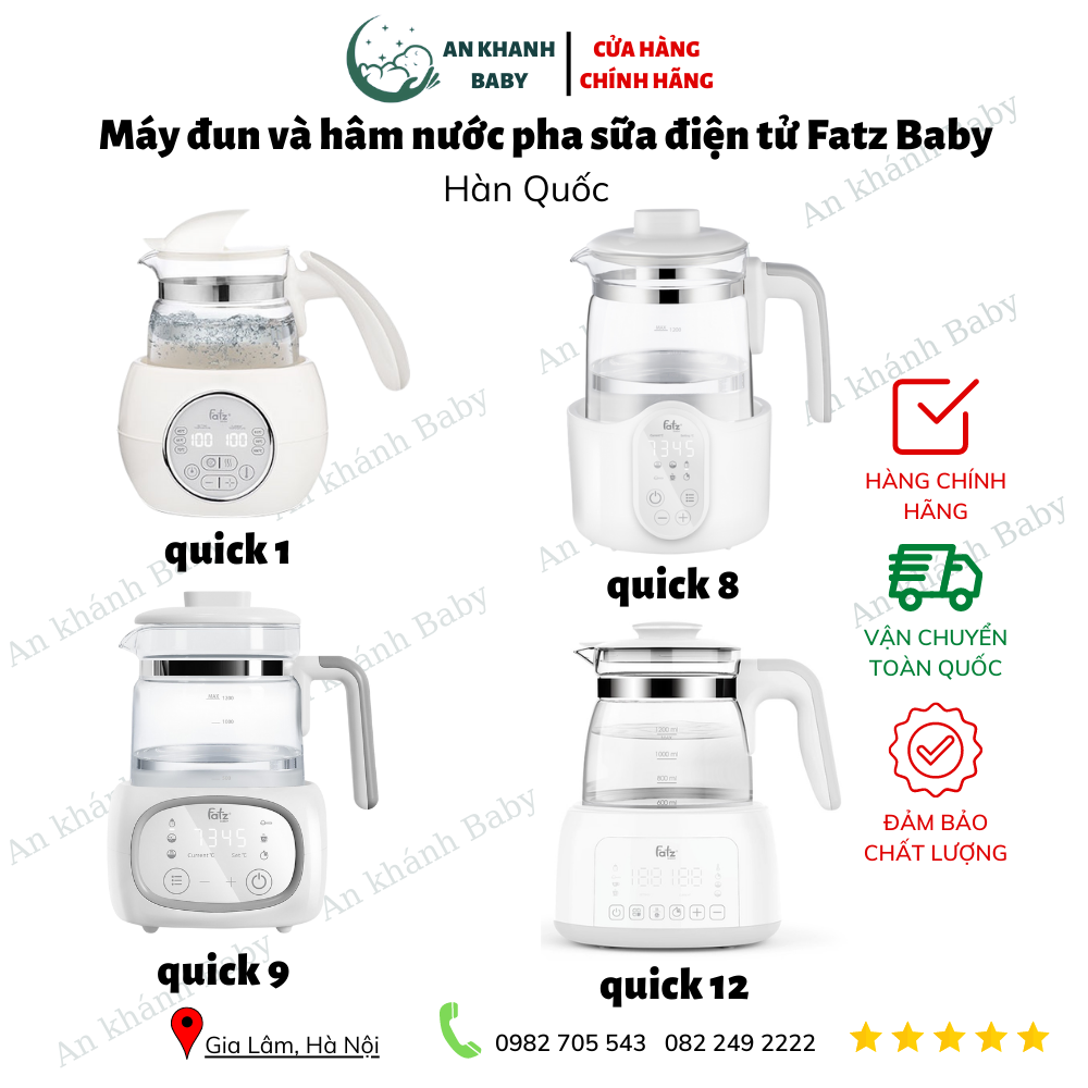 Máy hâm nước và đun  nước pha sữa điện tử QUICK 8/QUICK 9/QUICK 1/QUICK 12 Fatz baby