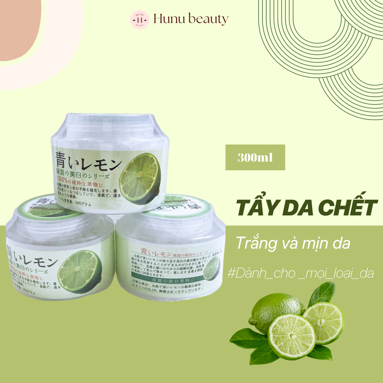 Tẩy da chết trắng và mịn da Varions  chanh 300ml
