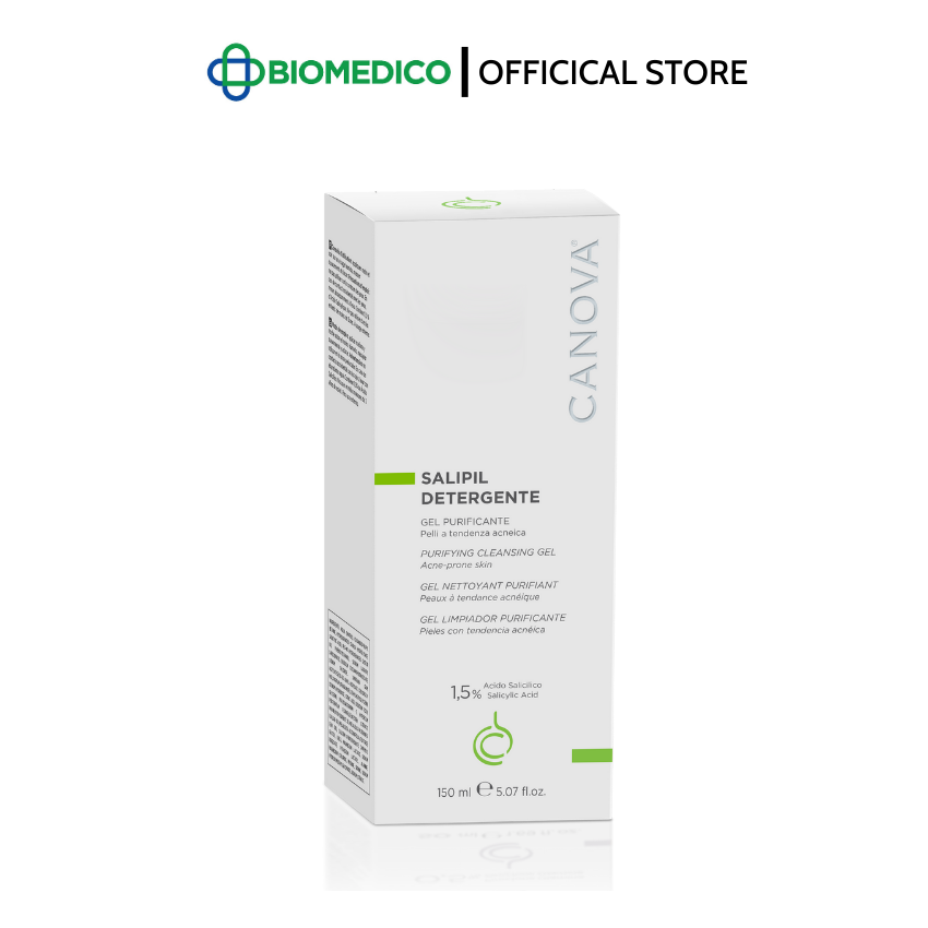 CANOVA SALIPIL DETERGENTE - PURIFYING CLEANSING GEL / Gel rửa mặt ngừa mụn 150ml