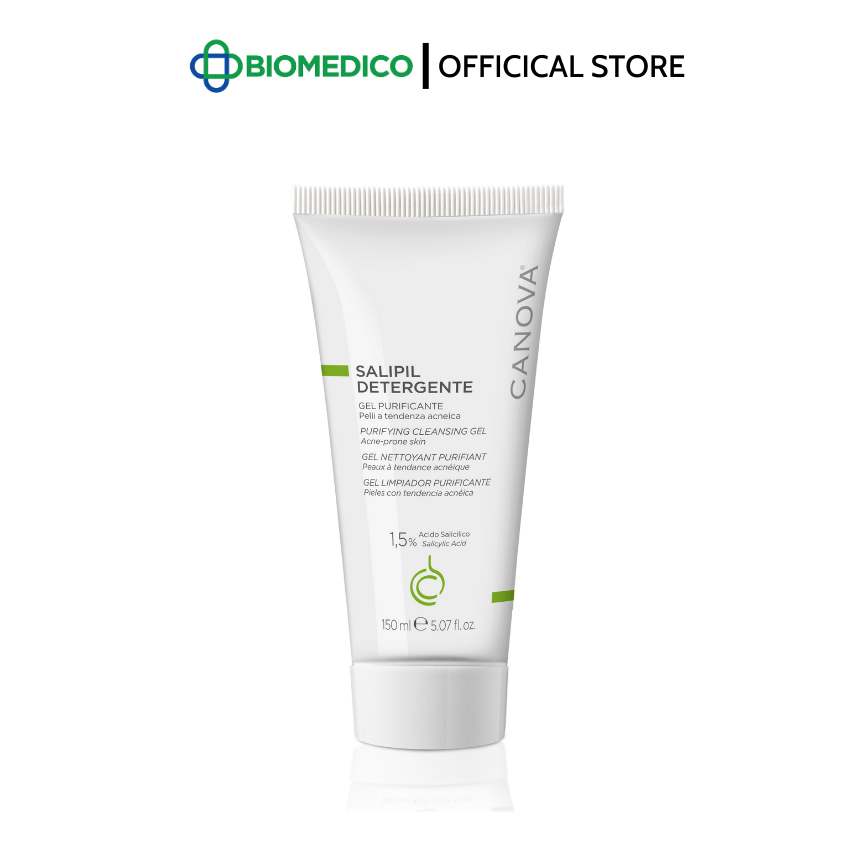 CANOVA SALIPIL DETERGENTE - PURIFYING CLEANSING GEL / Gel rửa mặt ngừa mụn 150ml