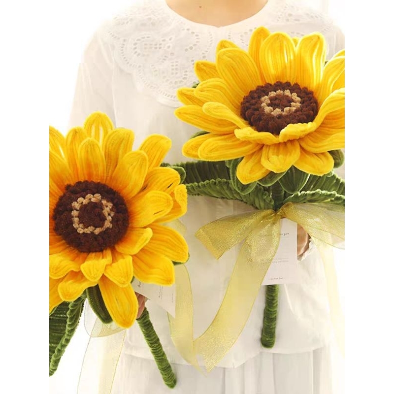 Set tự làm Hoa hướng dương handmade kẽm nhung khổng lồ chụp ảnh kỷ yếu du lịch decor trang trí
