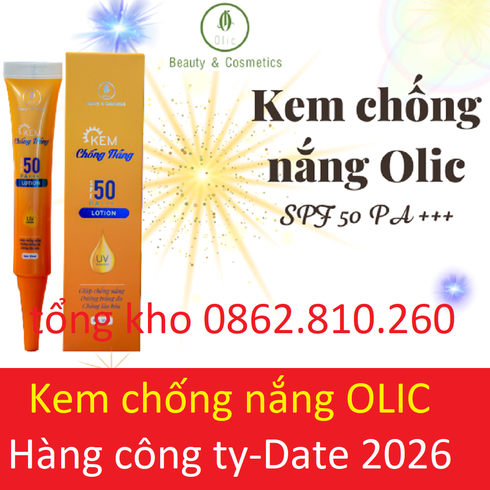 Kem chống nắng Olic cao cấp chính hãng chỉ số chống nắng SPF 50 PA+++, Dưỡng trắng da, Chống lão hóa