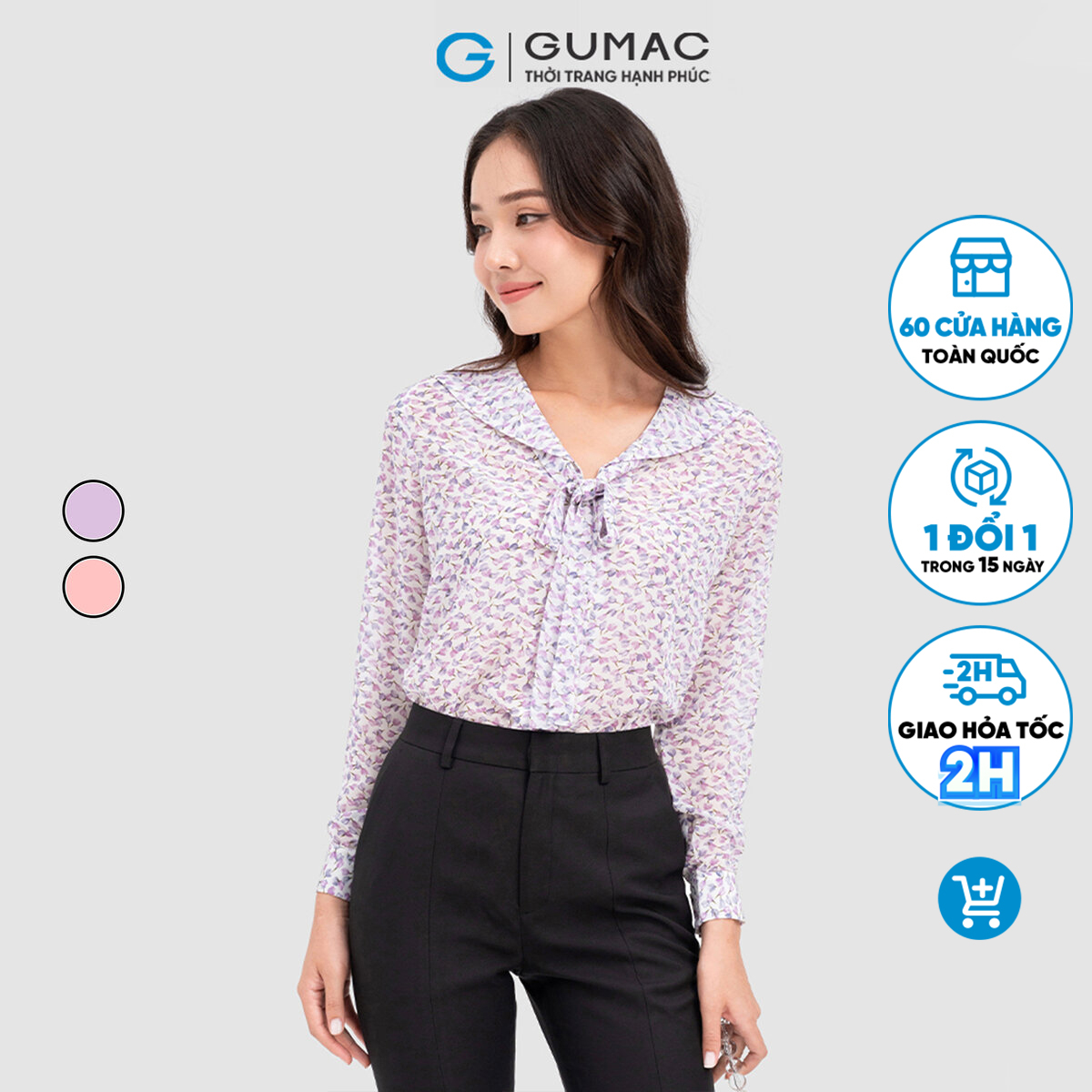 Áo kiểu bâu thủy thủ thời trang GUMAC LA1104