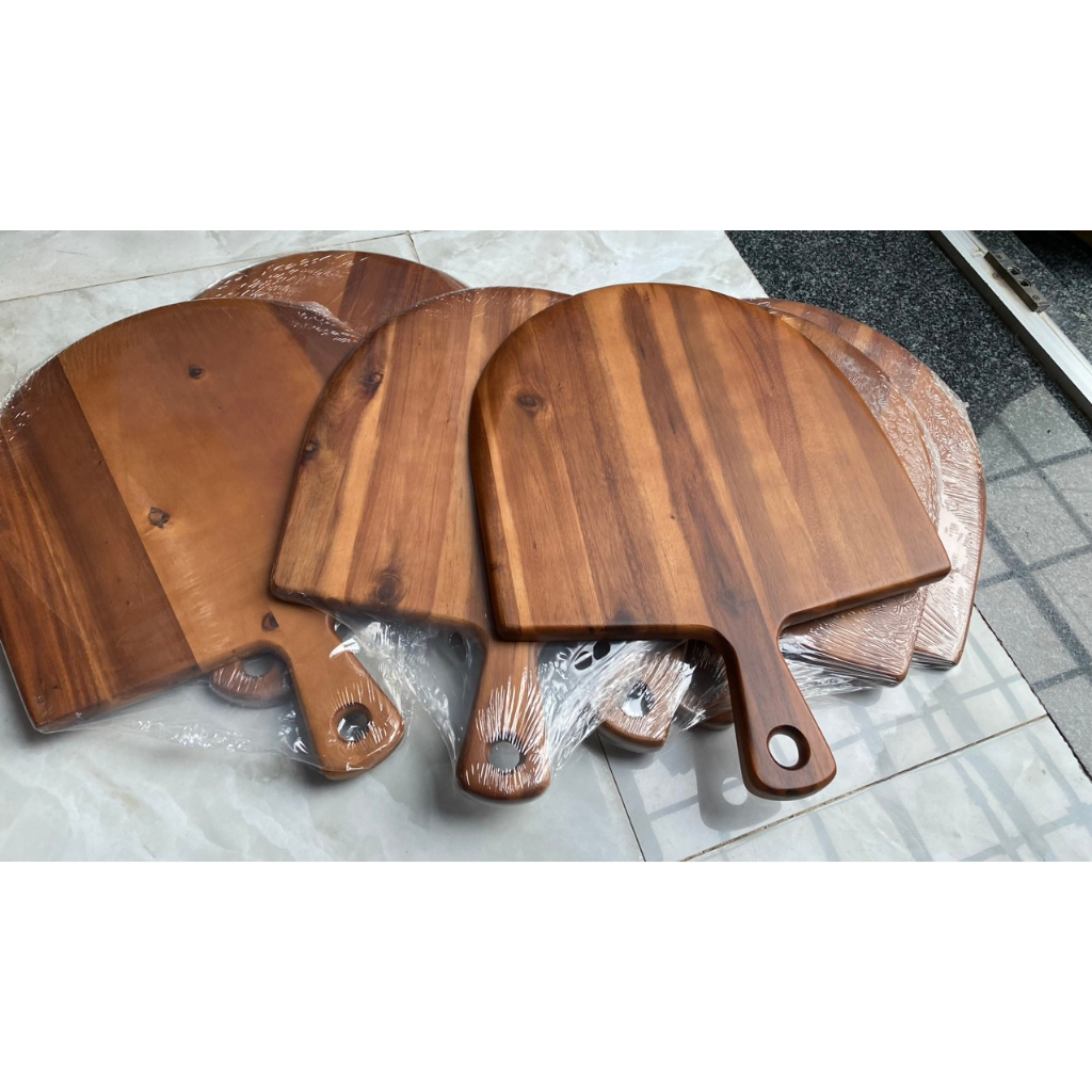 Khay gỗ pizza, khay decor hình chiếc lá trang trí thức ăn, chụp ảnh sản phẩm