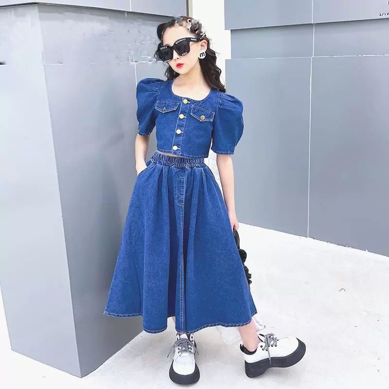 Set  jean sang chảnh bé gái