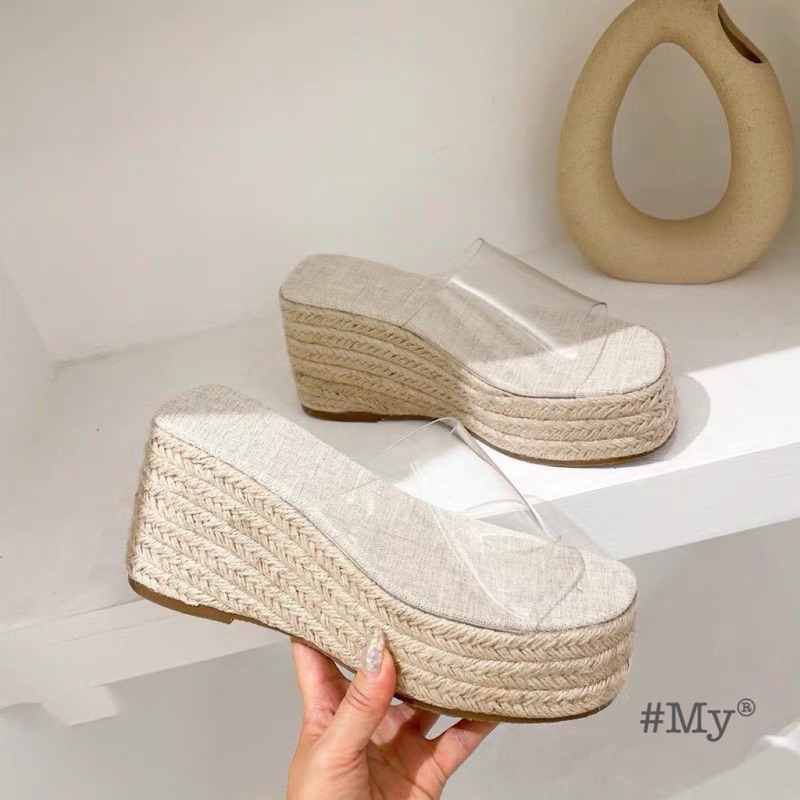 Dép Zr quai trong đế cói 7cm