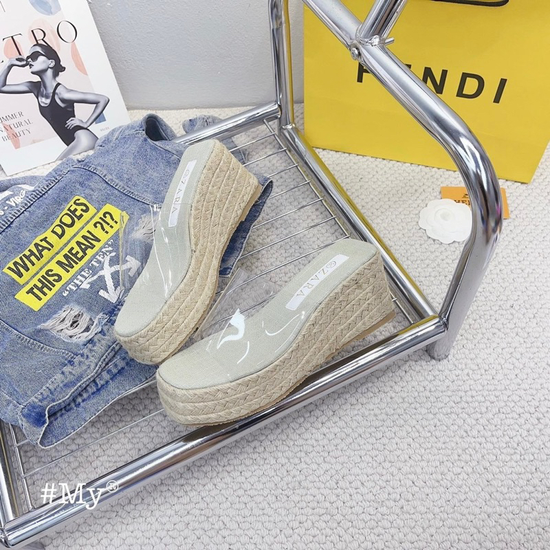 Dép Zr quai trong đế cói 7cm