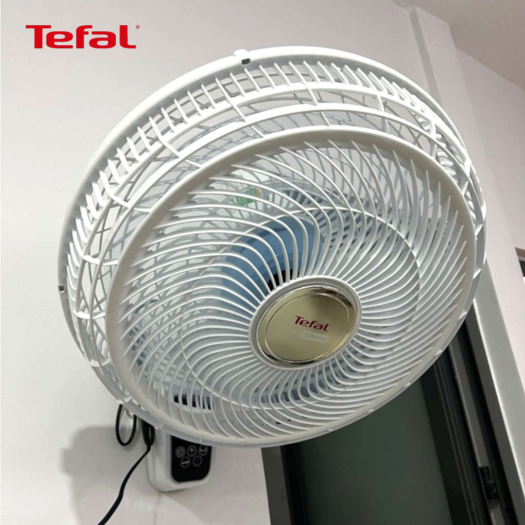 Quạt treo tường có điều khiển từ xa Tefal Turbo Silence VH677990/VH657690  công suất 80W/55W  - bảo hành 2 năm