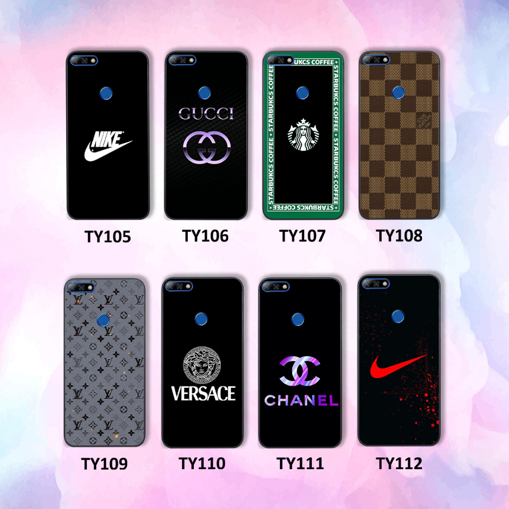 Ốp Huawei Y7 Prime 2018 / Y7 Pro 2018 in logo các thương hiệu nổi tiếng siêu sang, siêu cá tính