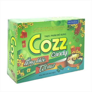 Kẹo ngậm thông họng. cozz candy. hộp 100 viên.