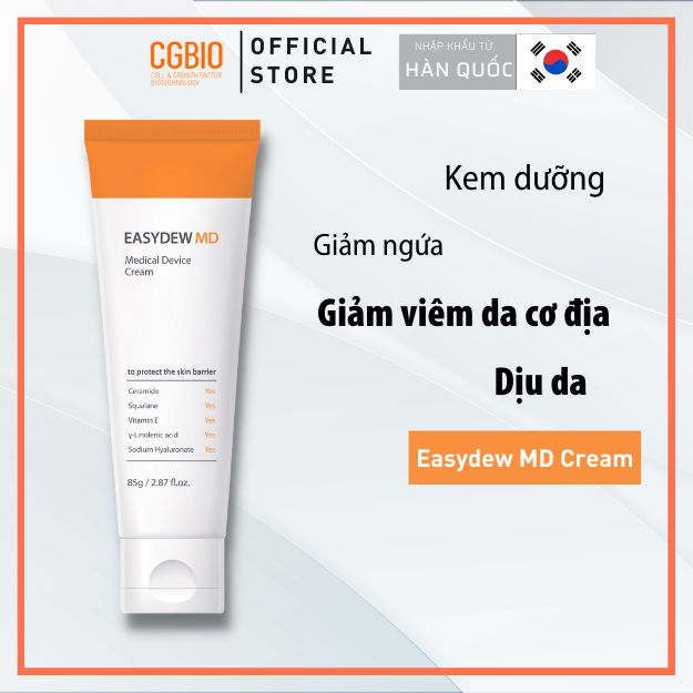 Kem dưỡng da phục hồi, giảm ngứa, giảm viêm da cơ địa, viêm da tiếp xúc CGBIO EASYDEW MD CREAM 85G
