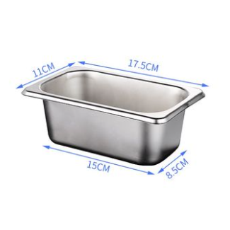 Khay đựng Topping-Thực phẩm GN 1/9 11X17,5cm inox cao cấp
