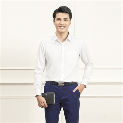 Sơ mi trắng dài tay aristino