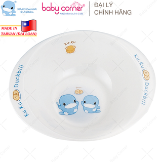 Chén ăn có tay cầm bằng melamine kuku duckbill - ku3002 cho bé