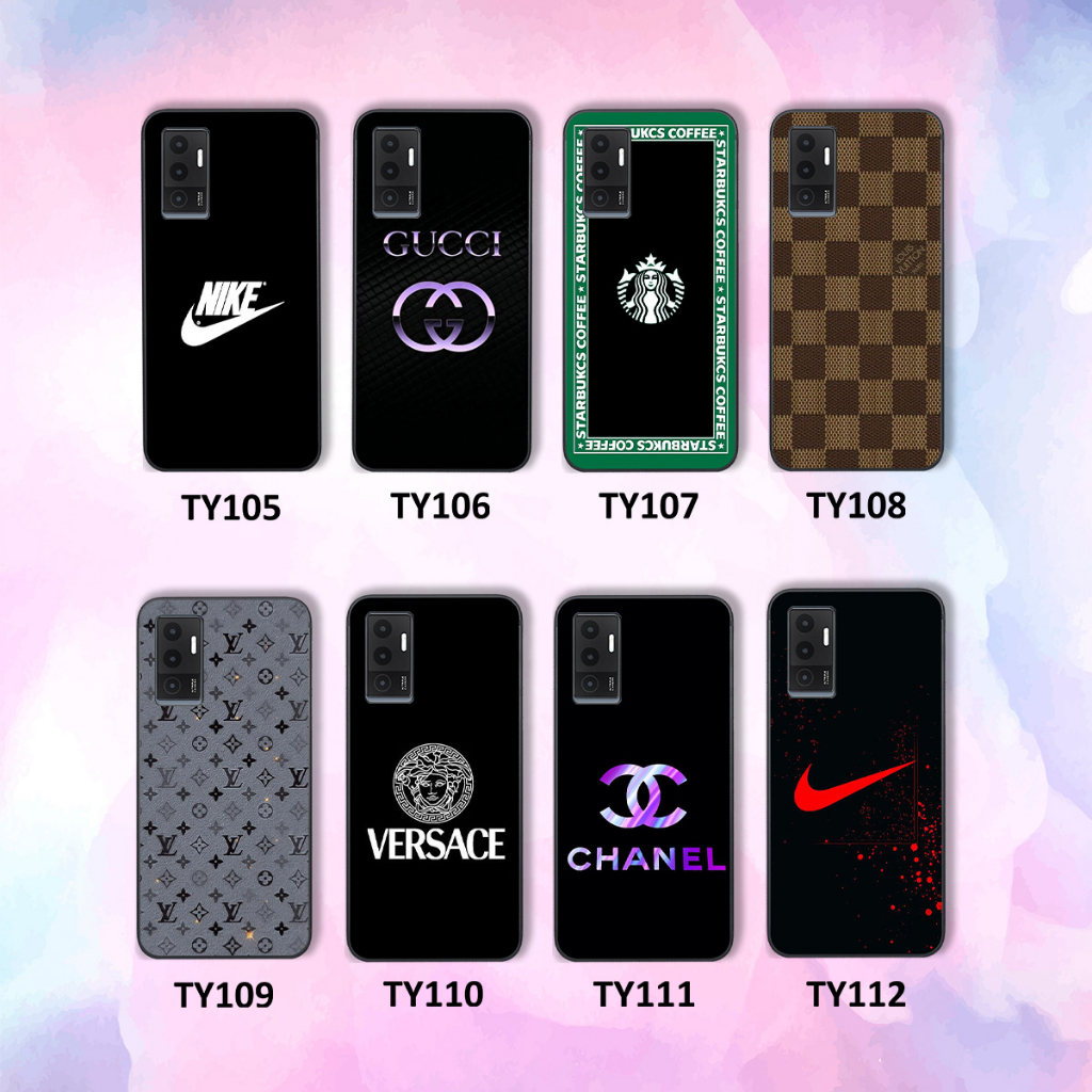 Ốp Vivo V23e in logo các thương hiệu nổi tiếng siêu sang, siêu cá tính