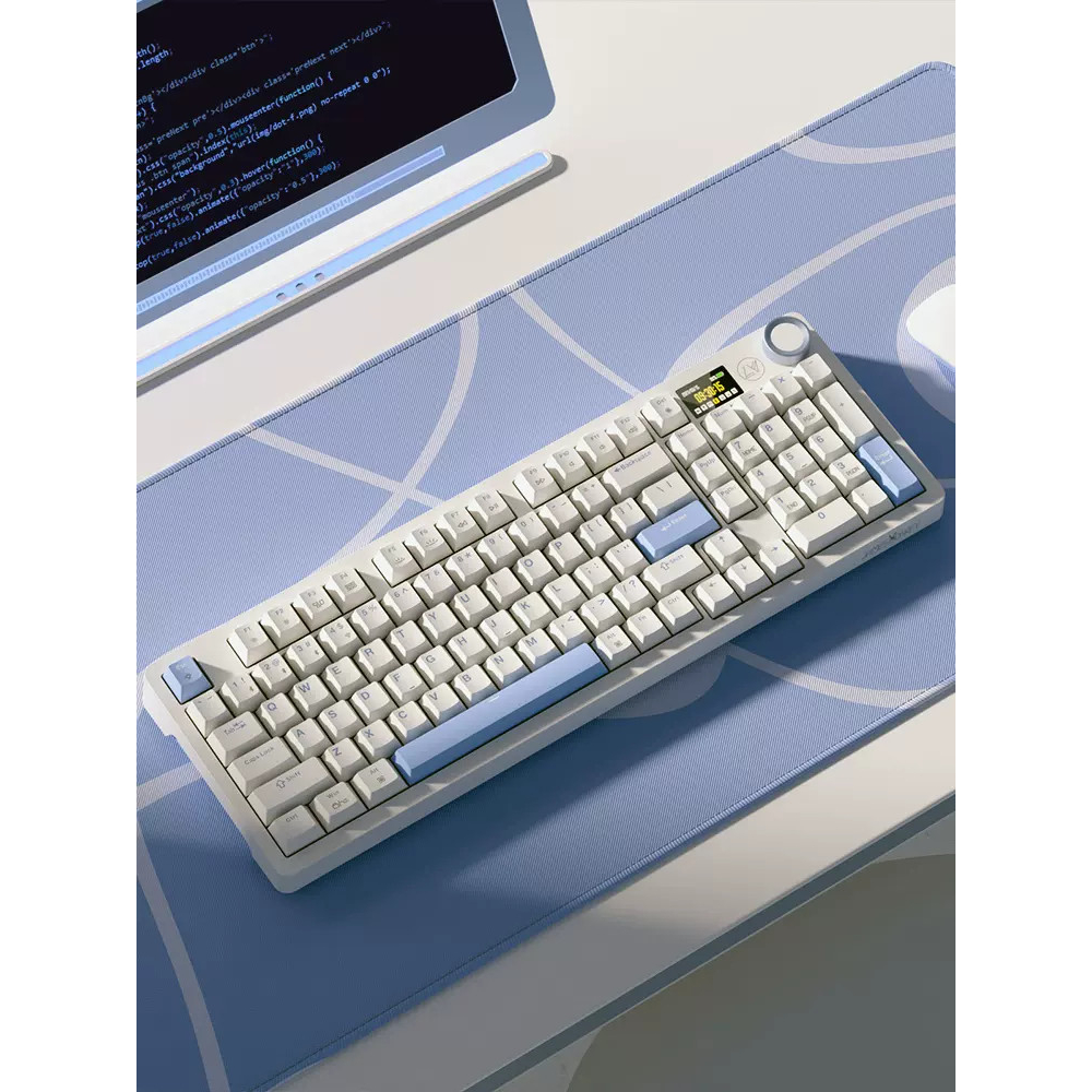 Bàn phím cơ JamesDonkey RS2 V3.0 Hotswap ,màn Led LCD tùy chỉnh, 3 mode, RGB, Gasket Mount Pro, Núm vặn