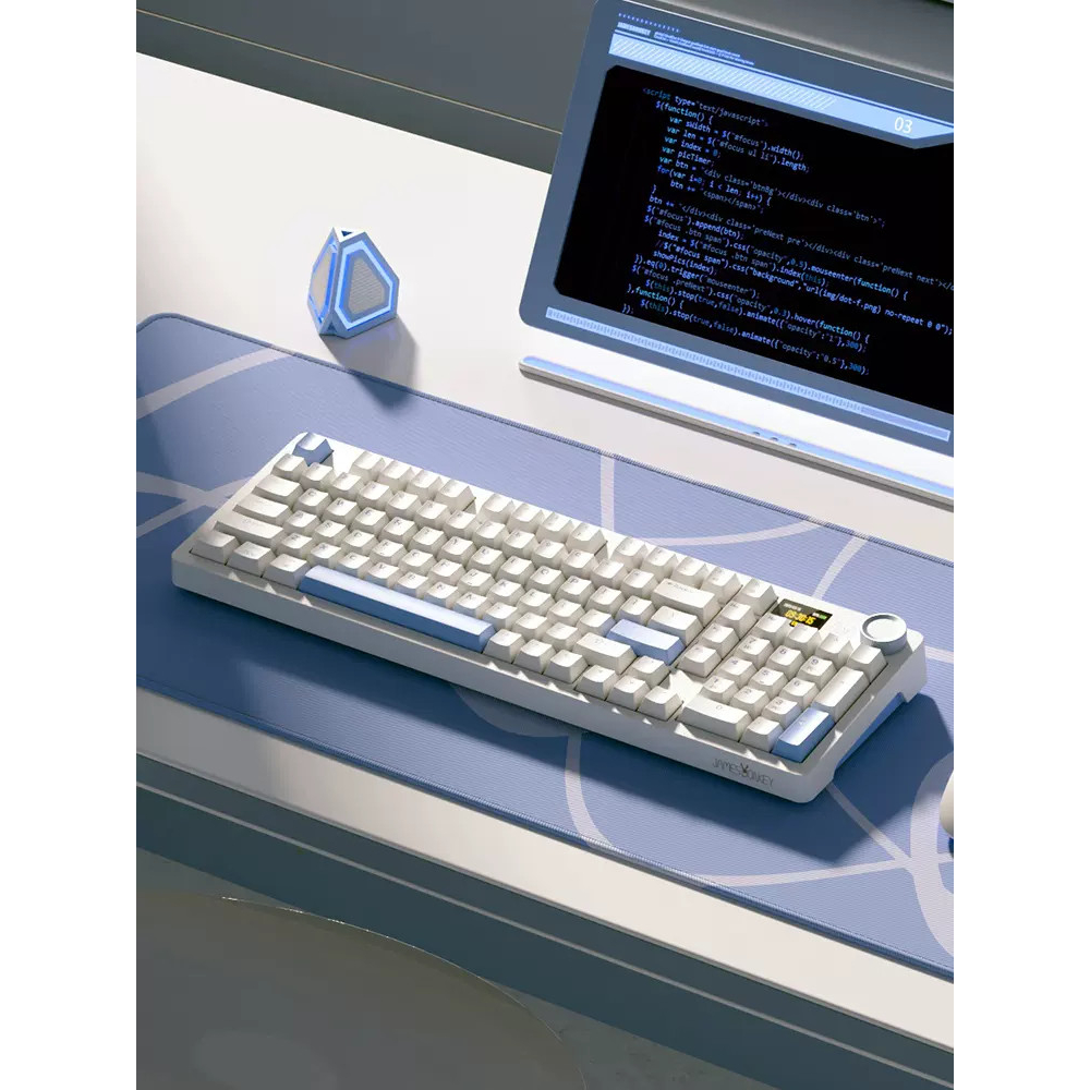 Bàn phím cơ JamesDonkey RS2 V3.0 Hotswap ,màn Led LCD tùy chỉnh, 3 mode, RGB, Gasket Mount Pro, Núm vặn