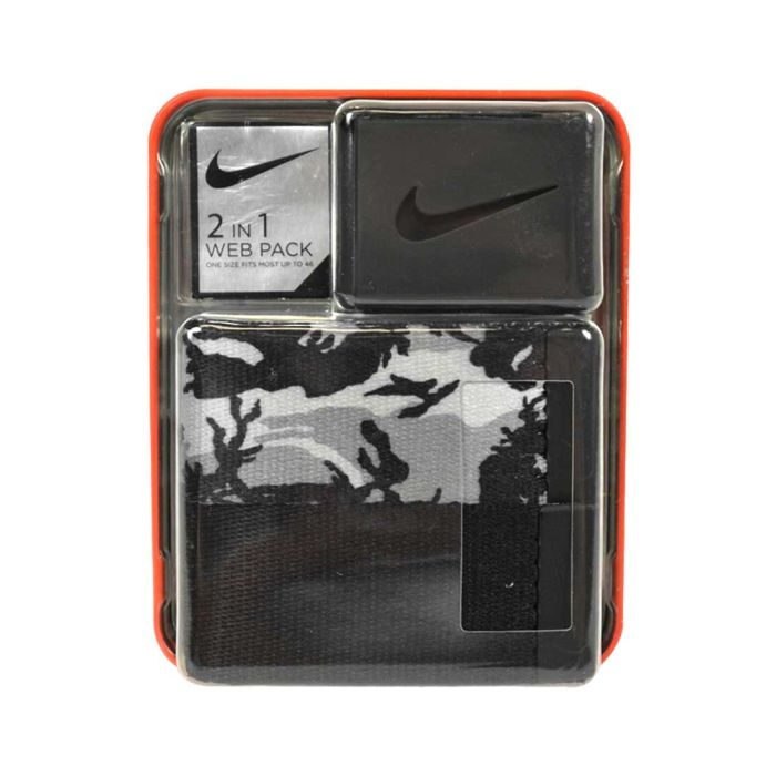 Thắt lưng Nike Web 2-Pack Đen/Camo One size Fits Most Up to 46 (Mỹ)