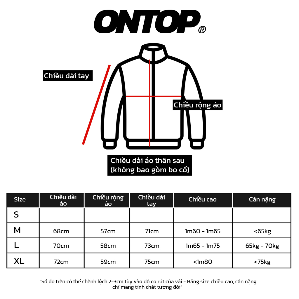 Áo khoác dù local brand ONTOP nam nữ 2 lớp cổ trụ đen kem form rộng thêu chữ Basic High-neck Jacket | O14-AK9