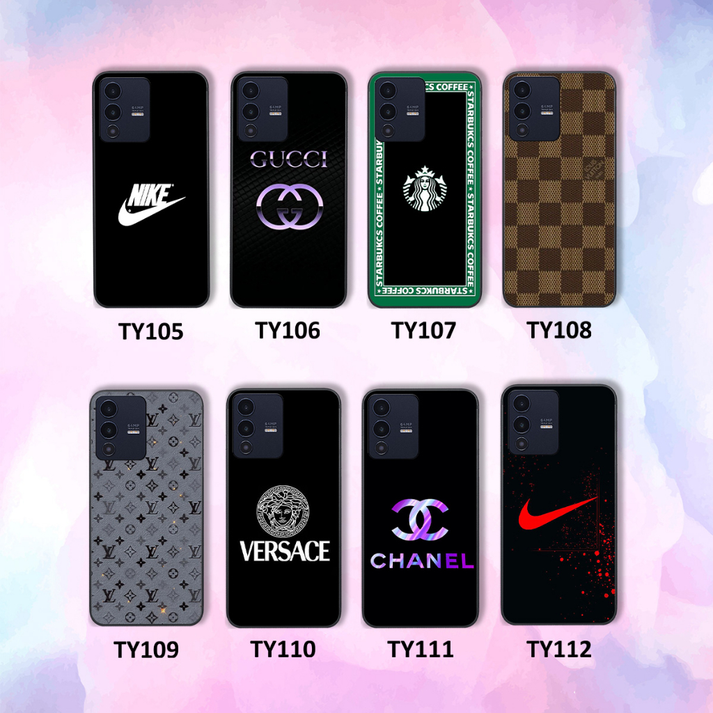 Ốp Vivo V23 5G in logo các thương hiệu nổi tiếng siêu sang, siêu cá tính