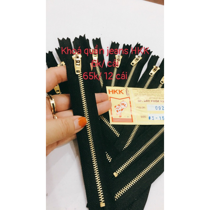 Khoá quần jeans HKK - 1 cái