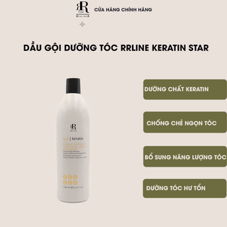 Dầu gội dưỡng ẩm và phục hồi tóc hư tổn Rrline Keratin Star Shampoo