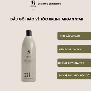 Dầu gội chăm sóc và tái tạo tóc hư tổn Italia RRline Argan Star Shampoo