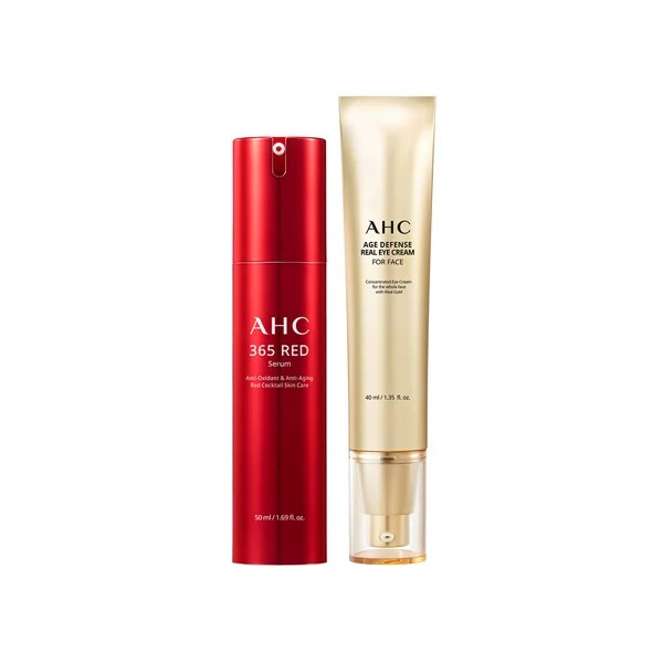 Combo Kem Mắt Chống Lão Hóa AHC Age Defense 40ml và Tinh Chất 365 Red Serum 50ml