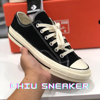 Giày Sneaker Cv 1970s cổ thấp đen phiên bản cao cấp giày convers cổ thấp đen giày vải đen cổ thấp