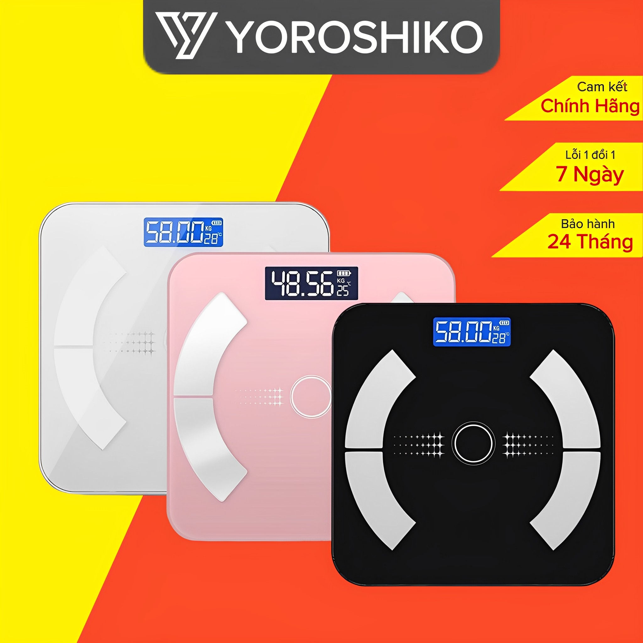 Cân điện tử sức khỏe cao cấp Yoroshiko tiện lợi cho gia đình