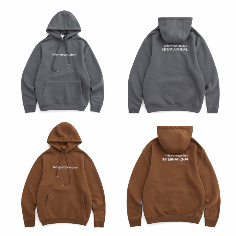 Áo Khoác Hoodie Basic nỉ bông chữ thêu TODAY cao cấp | BigBuy360 - bigbuy360.vn