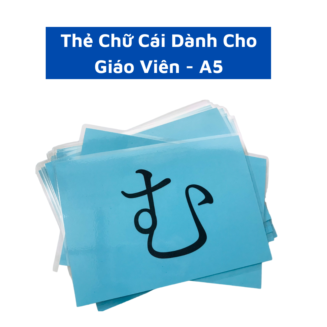Thẻ học chữ cái tiếng nhật giành cho giáo viên - Bộ Flashcard Chữ Cái tiếng Nhật Dành Cho Giáo Viên (Khổ A5)