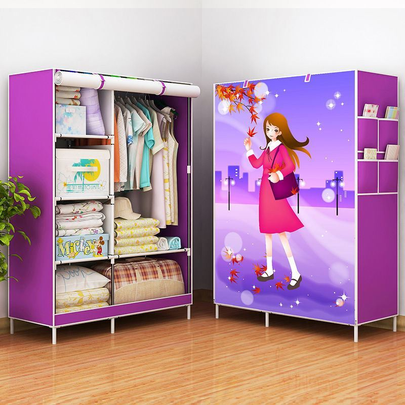 Tủ vải đựng quần áo cao cấp 3D 2 buồng 6 ngăn