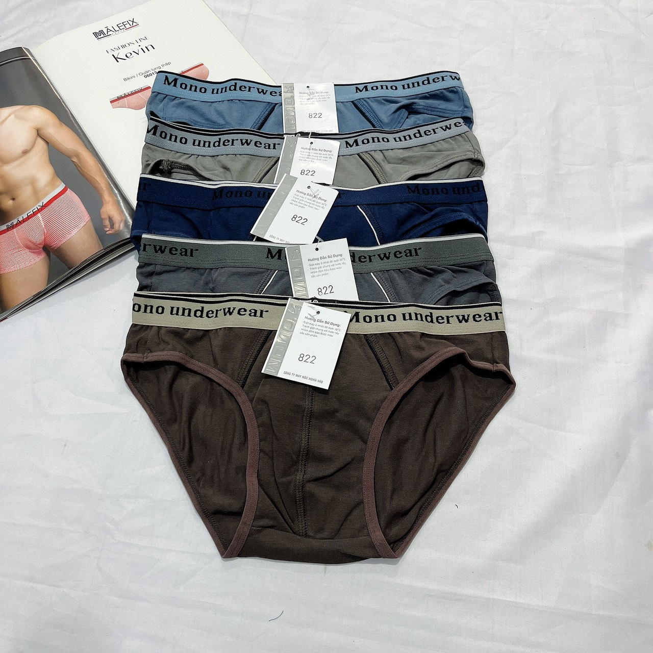 Quần lót nam tam giác cao cấp cotton Mono chính hãng lưng vừa bền đẹp, thoáng mát, thấm hút mồ hôi, co giãn thoải mái