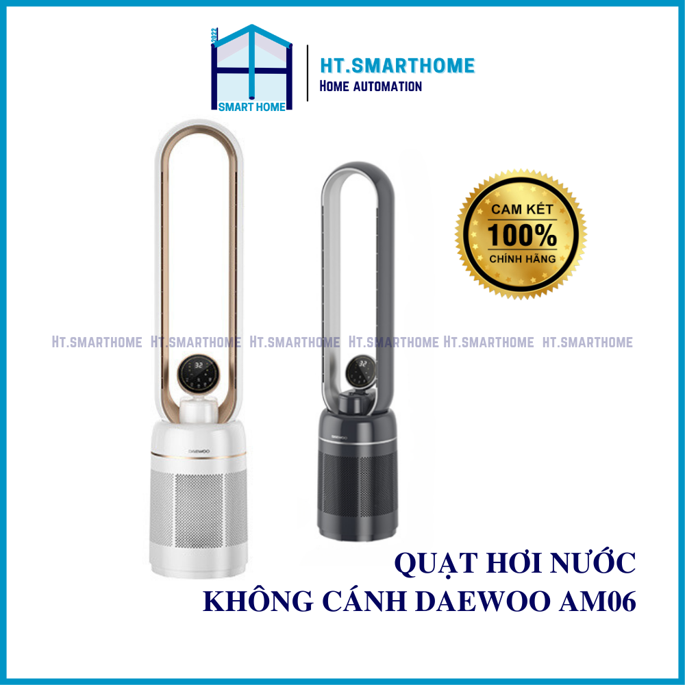 Quạt hơi nước không cánh, máy lọc không khí Daewoo AM06 - Hệ thống làm mát hơi nước 32 cấp độ gió