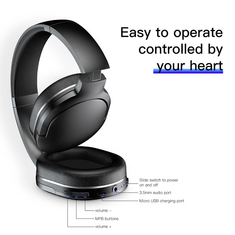 Tai Nghe Thể Thao Chụp Tai Không Dây Cao Cấp Baseus Encok Wireless Headphone D02 Pro Có Thể Gập Lại