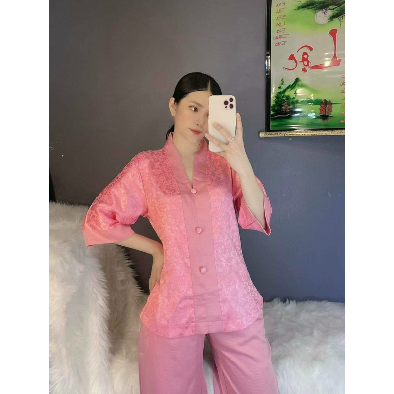 ĐỒ LAM ĐI LỄ CHÙA=-BL GẤM LỤA