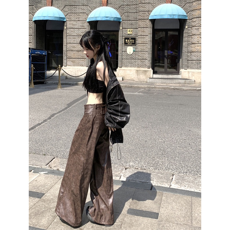 TKLIHN Quần da ống Loe ULZZANG hot FASHIONITA cá tính Quần JEANS loang màu HOT TREND 2023 phong cách đường phố