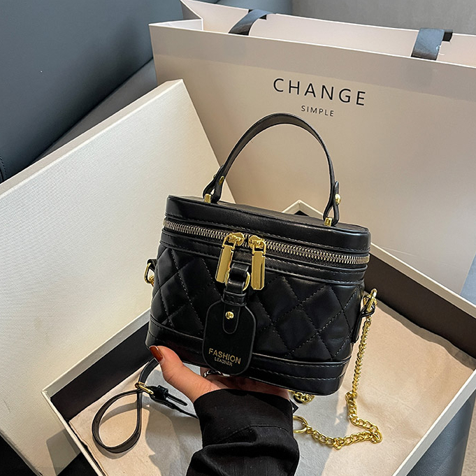 Túi Cốp Trần Chỉ Đẹp Sang, Túi Xách Cặp Lồng Trụ Đứng Đi Chơi Thời Trang Hot Trend PK 522