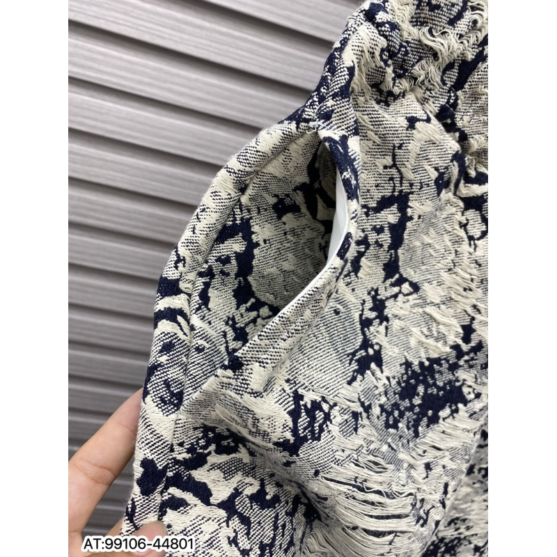 Bộ nam LV like au họa tiết rách thêu vân nổi phong cách trẻ trung from chuẩn