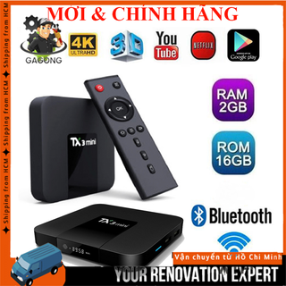 Android tv box tx3 mini,-ram 2gb+16gb eu,tv thông minh tx3 mới 2023 tv internet mini 3d 2+16g tương thích với android tv