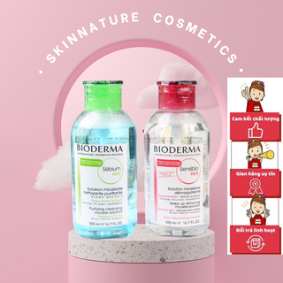  { Chuyên Sỉ & Lẻ } Nước tẩy trang bioderma Pháp 500ml Pháp nắp nhấn dành cho da khô và da dầu 