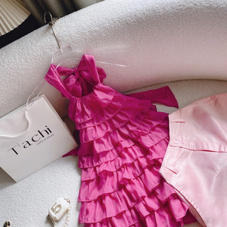 SET ÁO HỒNG BÈO TẦNG CỔ YẾM SHORT💕