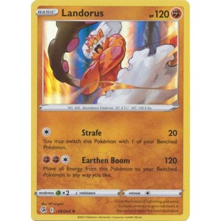 Thẻ pokemon landorus - 148/264 - holo raresword & shield: fusion strike singles