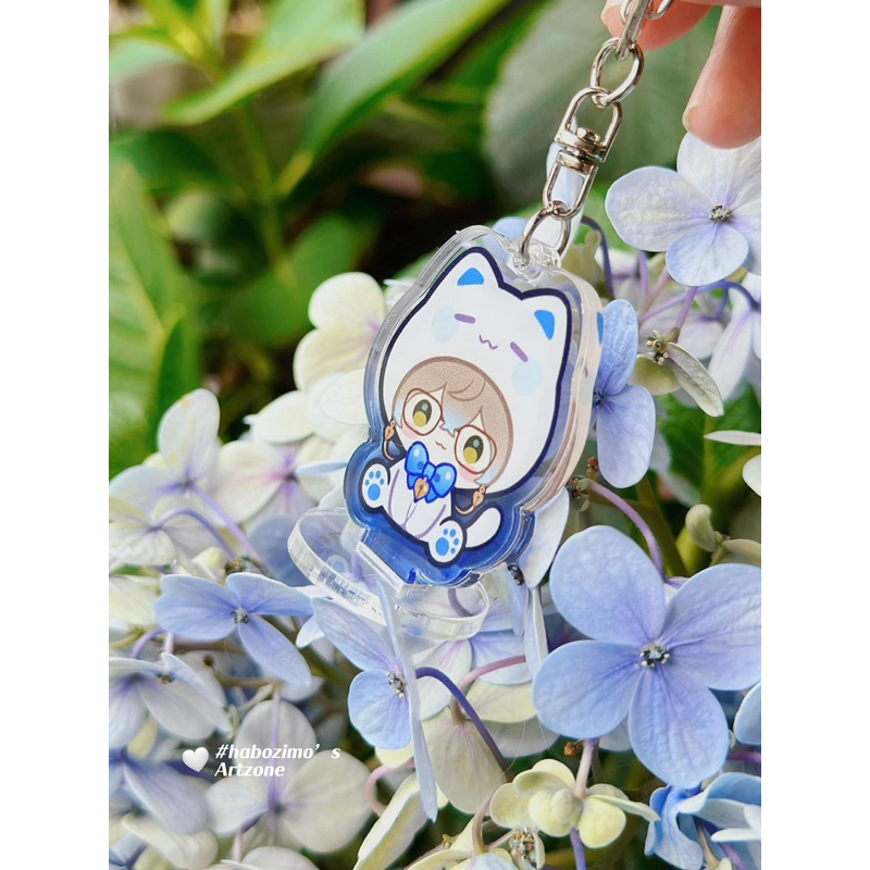 Sticker hình dán nhũ kim tuyến + standee mini Nijisanji Luxiem  & Noctyx