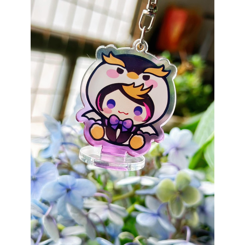 Sticker hình dán nhũ kim tuyến + standee mini Nijisanji Luxiem  & Noctyx